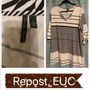 EUC White and Black Dress or Tunic